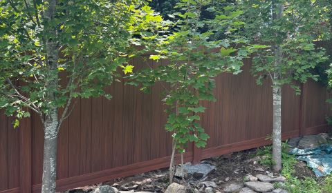 Cedar Grain Vinyl Privacy Fence Goshen Ma 4