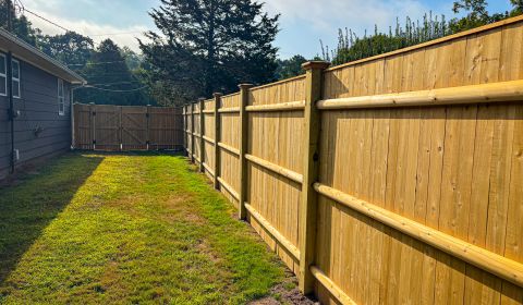Cedar Board Fence Thin Panel Cap Easthampton Ma 5