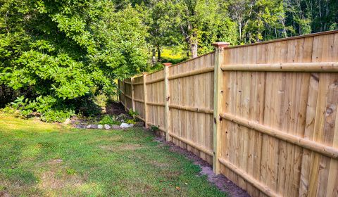 Cedar Board Fence Thin Panel Cap Easthampton Ma