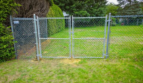 5 Foot Galvanized Chain Link Double Gate