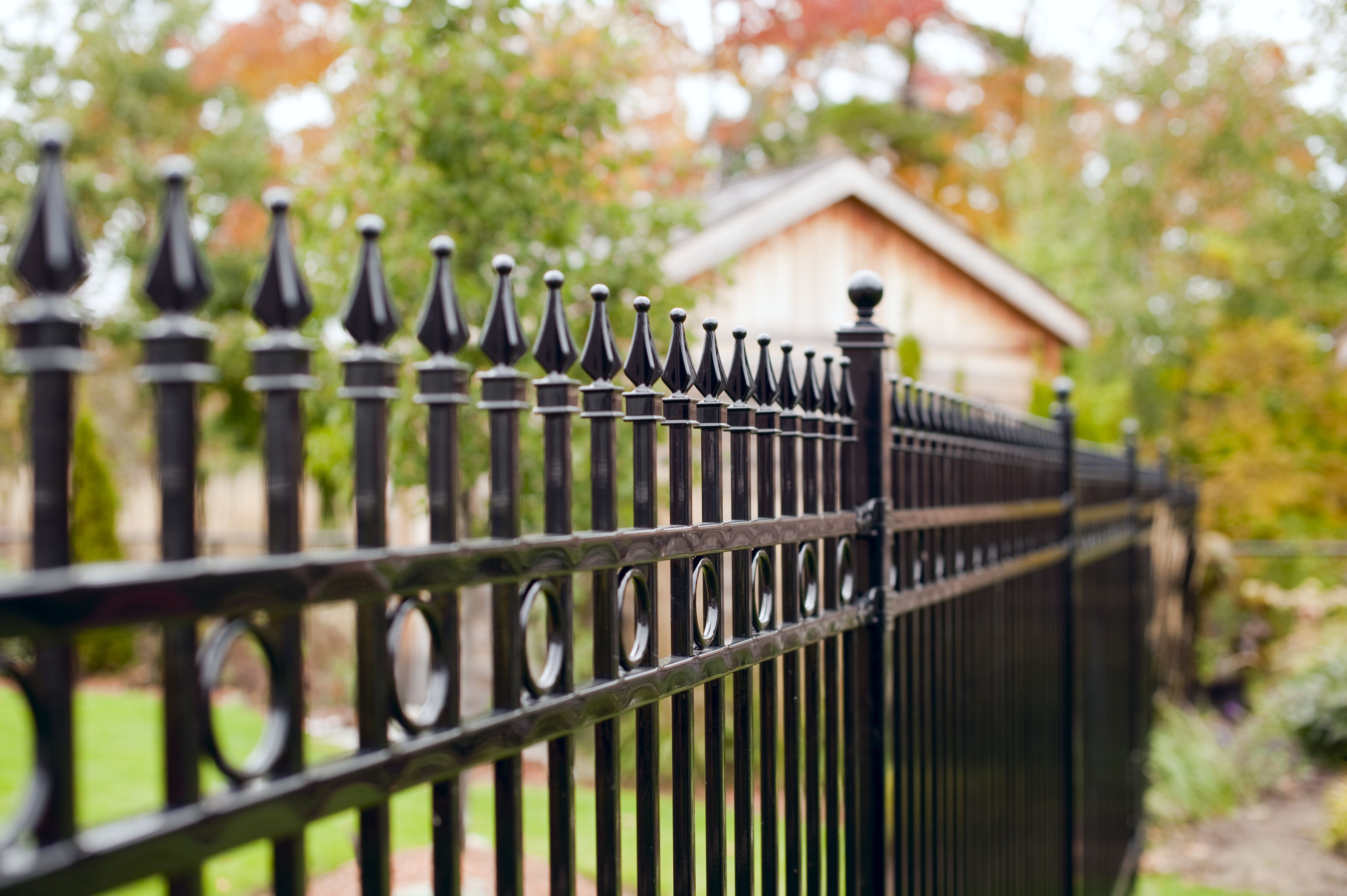 Iron and finial fence example from Valley Fence, the fence experts in western Massachusetts