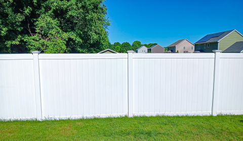 6 Foot White Vinyl Privacy Fence